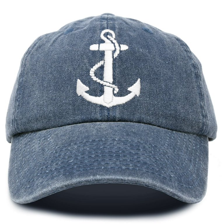 Custom Snapback Hats for Men & Women Nautical Heart and Anchor B Embroidery 